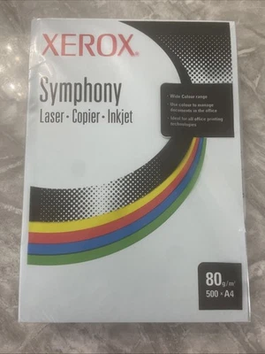 Xerox Symphony Colored Printer Paper A4 80gsm (500 Sheets) Blue NEW - Image 1 of 2