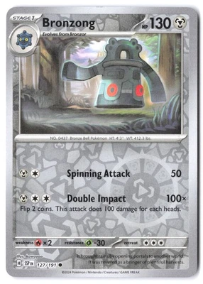 Bronzong 127/191 SV08: Surging Sparks NM Reverse Holo - Image 1 of 2