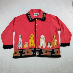 Storybook Knits Cardigan Sweater Dogs size 2XL XXL VintageHome shopping Network - Picture 1 of 12