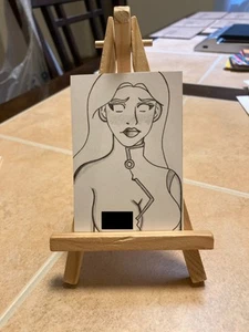 ACEO Original Art Card ATC Pinup girl Teen Titans Starfire #2 - Picture 1 of 1