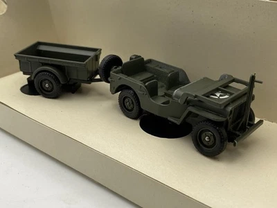 Solido Jeep Military USA WWII + Trailer Ref 6105 US Army Vehicle Collector - Image 1 of 4