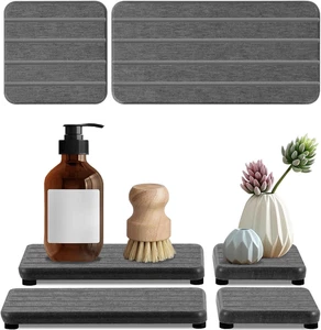 Pack 4 Jaboneras Piedra Diatomita Secado Rápido Absorbente Bano Cocina Jaboneras - Picture 1 of 12