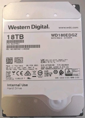 Western Digital HDD 18TB interne 3,5" Festplatte WD180EDGZ SATA - Bild 1 von 2