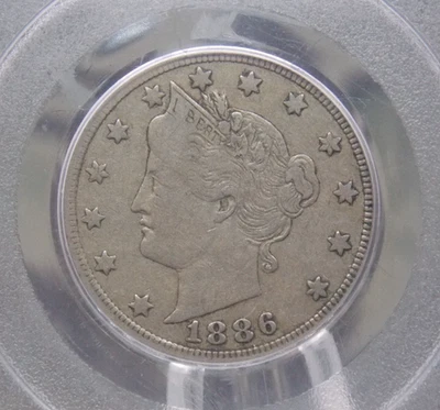 1886 Liberty Head "V" Nickel 5c PCGS VF30 #910 Very Fine ECC&C, Inc. - Image 1 of 4