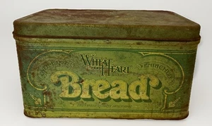 Brotkasten Vintage R&D Co 1977 Weizenherz Metalldose großer Behälter mit Deckel - Bild 1 von 12