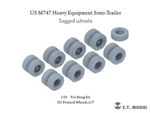 1:35 Us Military M747 Heavy Semi Trailer Gravity Wheel Modification Parts - Picture 1 of 13