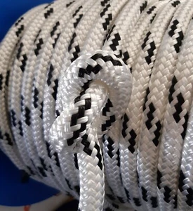Yachtmaster 12mm Braided poly core Rope - Black Fleck - Picture 1 of 2