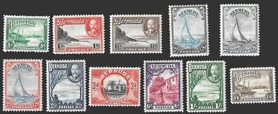 Bermuda SC 105-114 * Island Scenes & King George V * MLH * 1936-1940 - Image 1 of 2