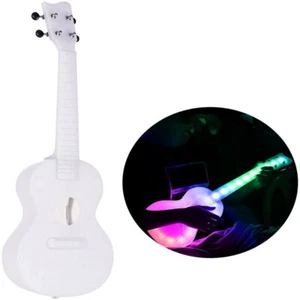 Ukelele de fibra de carbono brillante LED 23" recargable 5 modos de luz + bolsa de concierto - Imagen 1 de 12