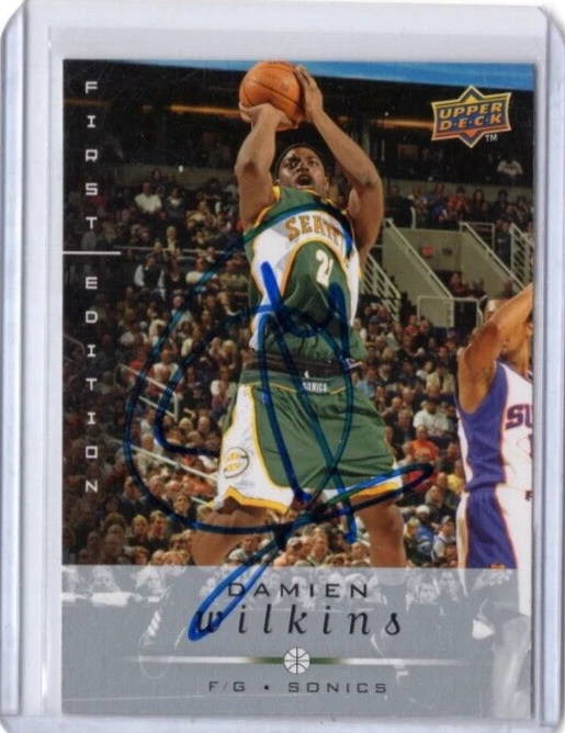 DAMIEN WILKINS NBA SuperSonics 2008-09 UD Auto Autographed Signed #175 Card - Image 1 of 2