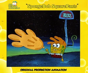 MERAVIGLIOSO "ROCK BOTTOM" SPONGEBOB PROD CELS #10753 - Foto 1 di 4