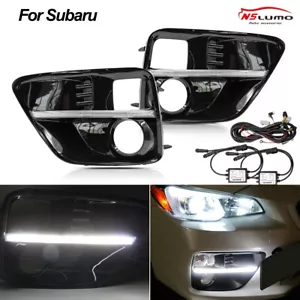 Kit de bisel antiniebla bisel DRL para 15-17 Subaru WRX/STi conmutador LED - Imagen 1 de 2