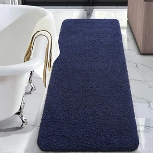 Bathroom Rug Runner 24x70 Inch, Soft Thick Absorbent 70x24 inch Navy - Picture 1 of 12