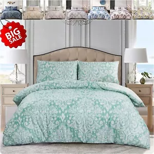 4 Pcs Complete Bedding Set Duvet Cover With Fitted Bed Sheet Single Double King - Picture 1 of 72