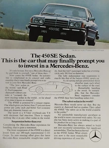 Revista Mercedes Benz 450 SE anuncio anuncio imagen 1974 arte de pared decoración regalo - Imagen 1 de 1