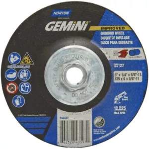(10) Norton Gemini DEPRESSED CENTER 5 Zoll x 1/4 Zoll x 5/8-11 66252843597 (10er-Pack) - Bild 1 von 3
