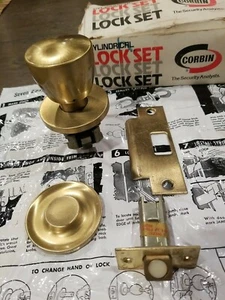 Vintage Durchgang Türknauf Set Corbin NOS Mid Century Modern 2-3/4 New Old Stock  - Bild 1 von 10