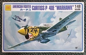 1975 Otaki Curtiss P-40E "Warhawk" Fighter 1/48 Scale Model Kit Unbuilt in Box - Picture 1 of 3