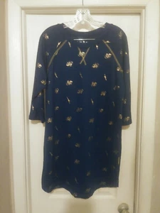 Harry Potter Mujer Azul y Dorado Poliéster Gráfico Prendas para Dormir Camiseta Vestido Talla S - Imagen 1 de 10