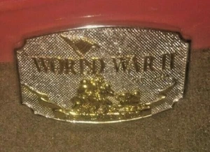 Vintage US Army "WWII Remembered" Plated Iwo Jima Commemorative Belt Buckle - Picture 1 of 3