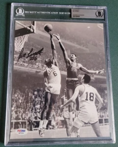BILL RUSSELL AUTOGRAPH 8 X 10 PHOTO - WILT CHAMBERLAIN BECKETT CERTIFIED CELTICS - Picture 1 of 5