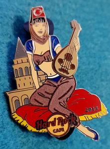 ONLINE 2015 TURKEY PINUP GIRL SERIES OUD GUITAR MARCH Hard Rock Cafe PIN LE50 - Picture 1 of 1