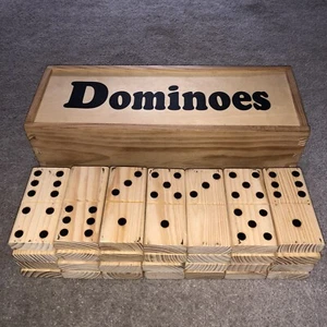 Juego de dominó grande de madera en caja de madera - Ideal para fiestas o jardín, etc. - Imagen 1 de 15