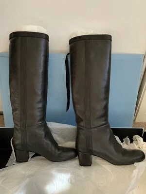 Botas hasta la rodilla de cuero de becerro Lanvin Foto 1 de 4