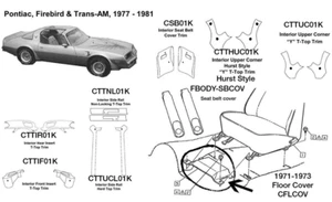 Pontiac Firebird /Trans Am Interior Front Insert 1977-1981 CTTIF01K - Picture 1 of 1