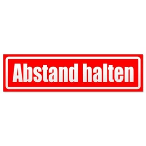 Abstand halten invertiert Magnetschild Schild magnetisch - Bild 1 von 25