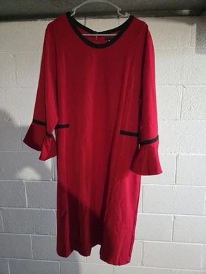 Tiana B Women's Dress Size 22W Red Black NWT 3/4 - Image 1 of 4