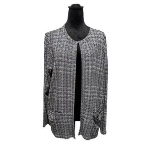 Chaqueta Blazer Jill Jill Wearever Collection Tweed Frente Abierto Talla L - Imagen 1 de 5