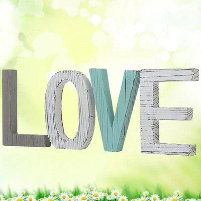 Blocco Sign in stile rustico Lettere di ritaglio di legno decorative - Immagine 1 di 4