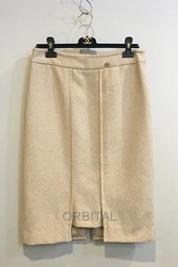CHANEL Used Futakotama Coco Button Tight Rock Beige Gold Knielang Damen 42 - Bild 1 von 9