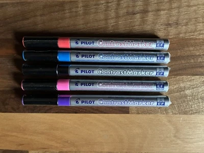 Pilot Contrast Marker Pen Paint Pen Extra Fine Discontinued Assorted Colours