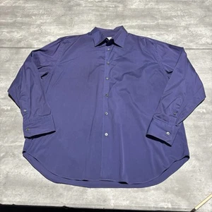 Armani Collezioni Button Up Shirt Men's 2XL XXL Blue Cotton Long Sleeve Solid* - Picture 1 of 13