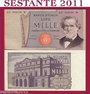 ITALY ITALIA 1000 1.000 LIRE VERDI 2° TIPO 10.1. 1977, P. 101e, FDS / UNC - Imagen 1 de 1