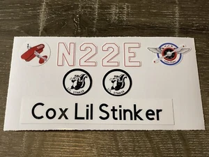 1950'S COX LI'L STINKER THIMBLE DROME N22E Decal Set Reproduction - Picture 1 of 1