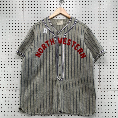 Vintage 50's Northwestern Baseball WOOL Jersey Fits Adult Medium Gray 23x28 Cover