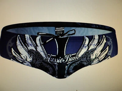 Australian Style Low Rider 3" Side Bikini-Grey/Black/White 28"-30", 30"-32"  B07 - Image 1 of 3