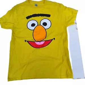 Sesame Street Big Bird's face Yellow Fitted T-Shirt size medium all over print - Picture 1 of 10