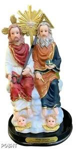 Heilige Dreifaltigkeit Statue Estatua Jesus, Josef und Heiliger Geist Heilige Figur 8" Zoll - Bild 1 von 3