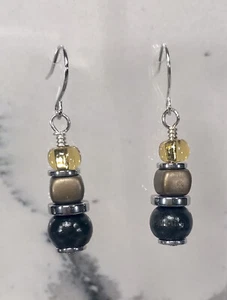 Summer Stargazer Design Earrings Neutral Tones With A Touch Of Sparkle - Picture 1 of 3