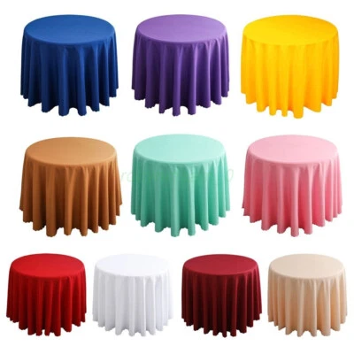Home Decor Washable Banquet Round Tablecloth Overlay Table Covers Table Cloth - image 1 of 4