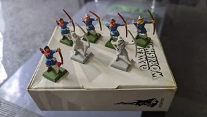 Warhammer Bretonnian Peasant Archer Bowmen x 7 Games Workshop OOP 1990s plastic - Picture 1 of 5