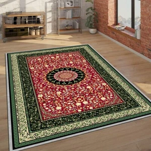 Turkish Motif Rug, Large Area Rug, Vintage Printed Carpet, Home Decor Modern Rug - Picture 1 of 10