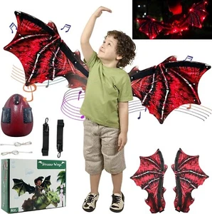 Dinosaur Wings Costume Electric Wings Accessory For Kids Unisex With LED Light - Picture 1 of 7