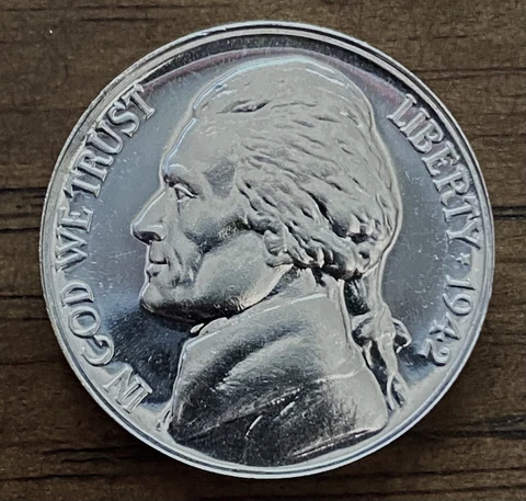 NICE 1942-P SILVER JEFFERSON WAR NICKEL PROOF    FREE U S SHIPPING Cover