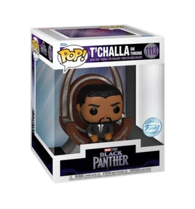 Funko POP! Vinyl Deluxe 1113: Black Panther - T'Challa on Throne Special Edition - Picture 1 of 24