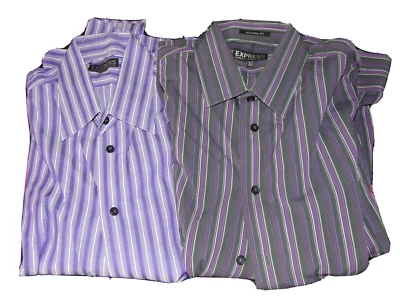 Express  Shirts LOT Modern Fit  Mens Medium 2 button up long sleeve shirts - Image 1 of 4